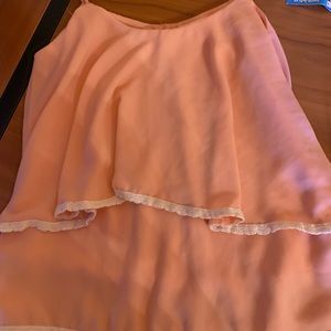 Chiffon tank top salmon color great condition